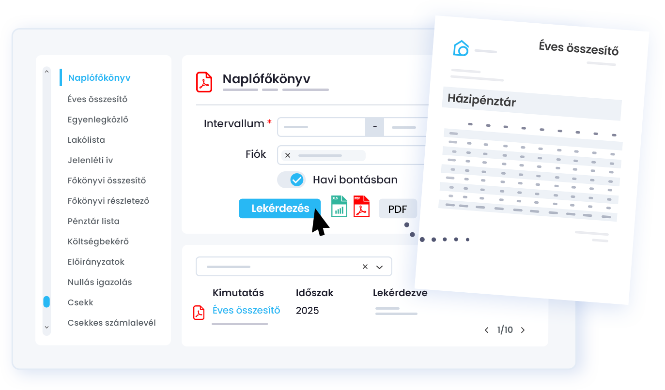 Kimutatások, listák készítése