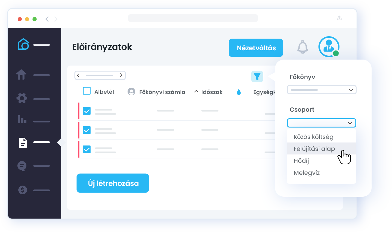 Előirányzatok kezelése